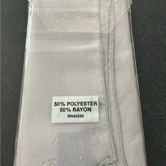 Gray Satin Stripe Cloth Napkins Set(4) - Picture 5 of 5